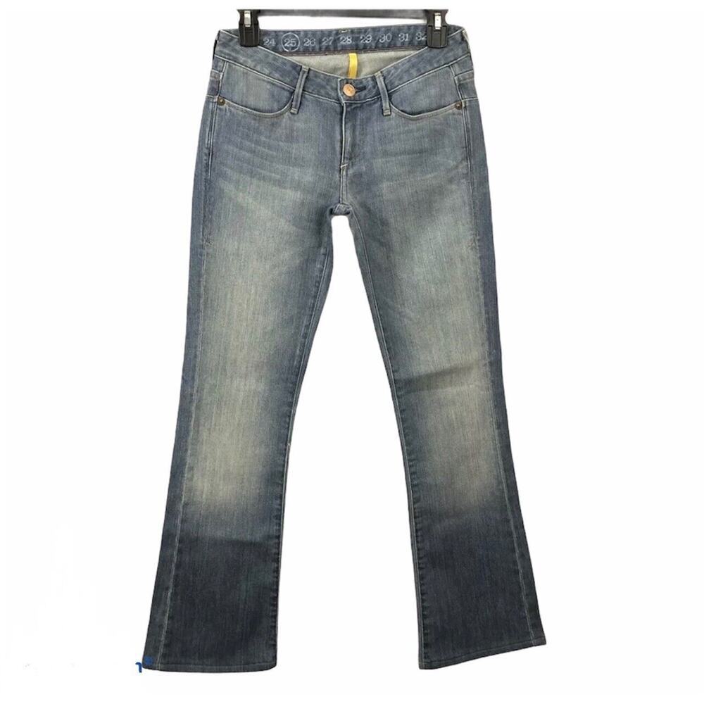 Earnest Sewn Womens Jeans Size 25 ALI 233 Denim Bootcut Light‎ Wash Faded